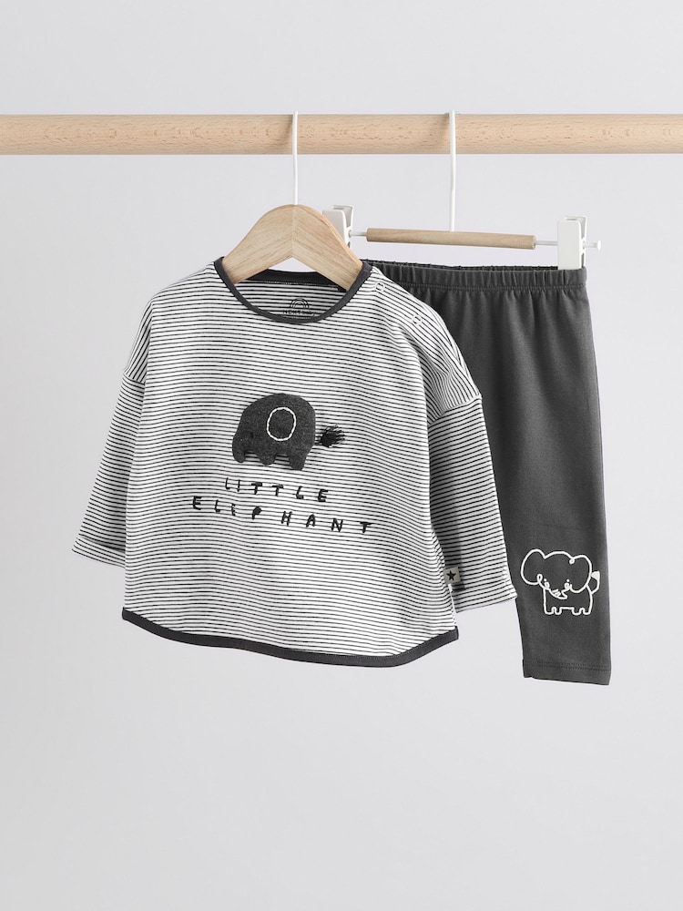 Mono Elephant Baby Top And Leggings Set - Image 1 of 1