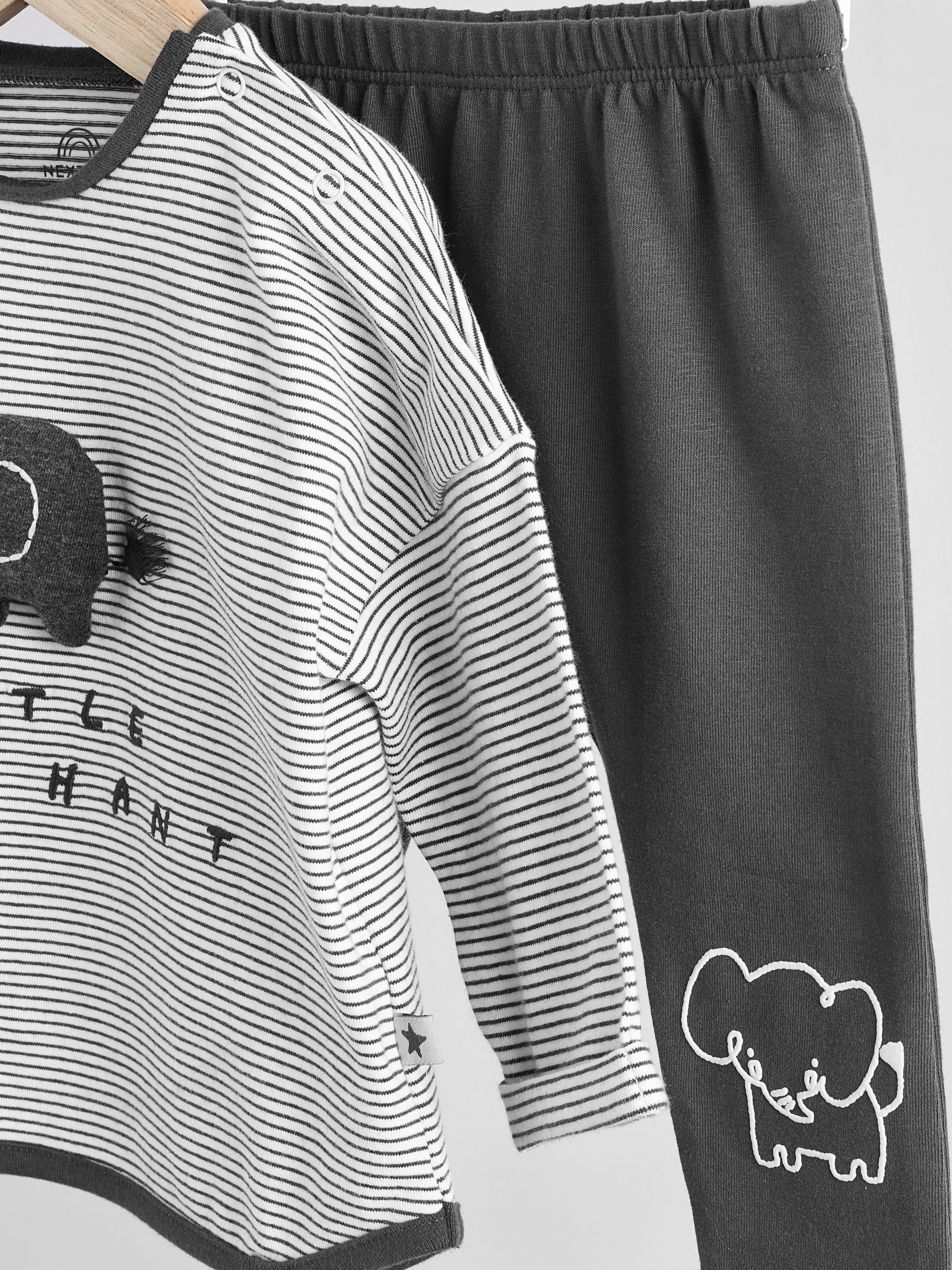 Baby Pink Black Pink Monkey Print Top with Legging Set