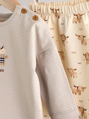 Blue/Neutral Hamish Baby Top And Leggings Set - Image 7 of 11