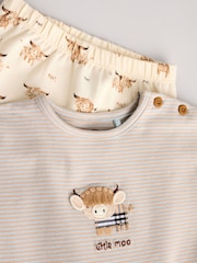 Blue/Neutral Hamish Baby Top And Leggings Set - Image 8 of 11