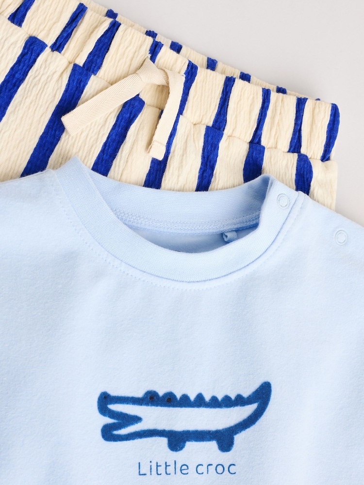 Blue Crocodile Baby Top and Trousers 2 Piece Set - Image 8 of 10
