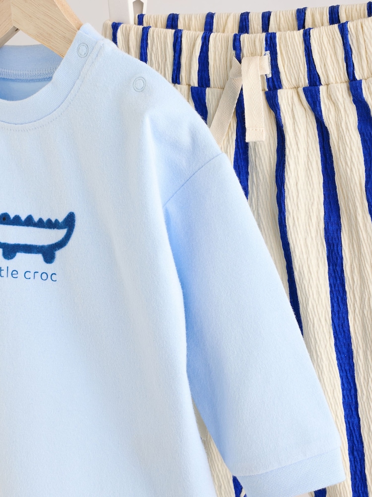 Blue Crocodile Baby Top and Trousers 2 Piece Set - Image 9 of 10