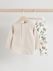 Neutral Safari Baby Top And Leggings Set - Image 2 of 11