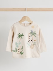 Neutral Safari Baby Top And Leggings Set - Image 3 of 11
