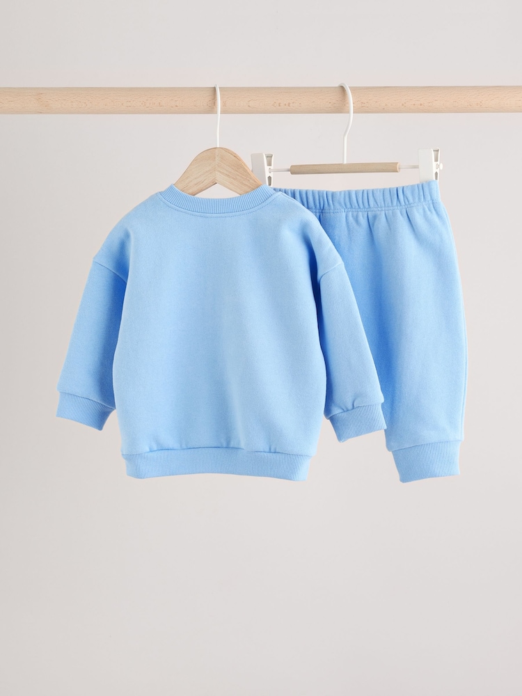 Oso azul - Conjunto de sudadera y pantalones de chándal para bebé - Imagen 2 de 11