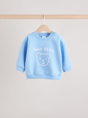 Oso azul - Conjunto de sudadera y pantalones de chándal para bebé - Imagen 3 de 11