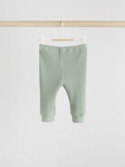 Verde salvia - Conjunto de top y leggings de algodón 100 % para bebé - Imagen 7 de 9
