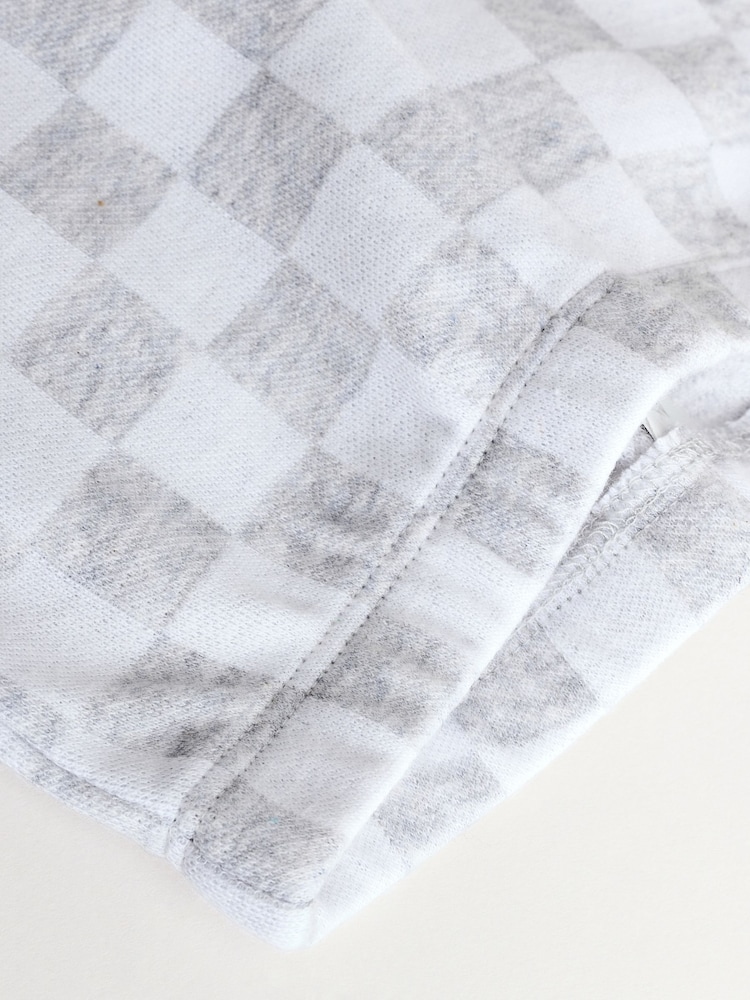 Grey Checkerboard Baby 100% Cotton Top And Leggings Set - Image 14 of 14
