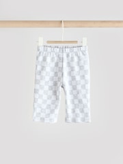 Grey Checkerboard Baby 100% Cotton Top And Leggings Set - Image 8 of 14