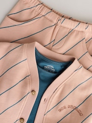Neutral Stripe Jersey Cardigan and Joggers Baby 3 Piece Set - Image 12 of 16