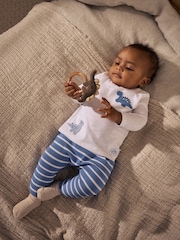 Blue Dino Baby Top And Leggings Set - Image 1 of 1