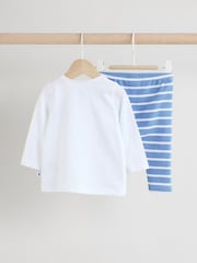 Blue Dino Baby  T Shirt and Legging Set (0mths-3yrs) - Image 6 of 16