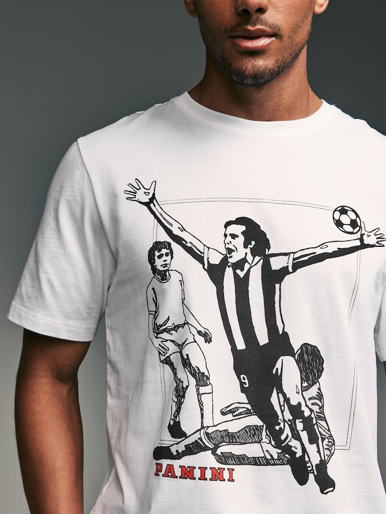 Blanc - T-shirt Panini Football 100% coton - Image 4 of 7
