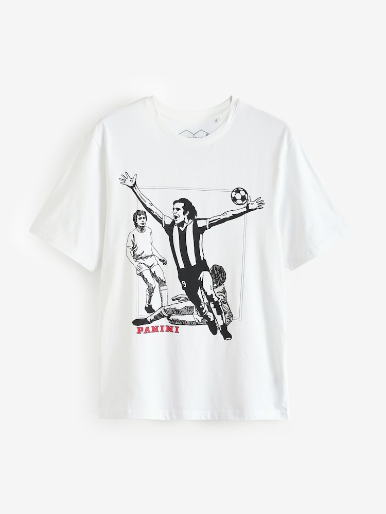 Blanc - T-shirt Panini Football 100% coton - Image 5 of 7