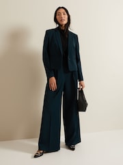 Phase Eight Green Arabella Pleat Wide Leg Trousers - Image 1 of 7