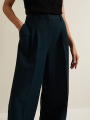 Phase Eight Green Arabella Pleat Wide Leg Trousers - Image 6 of 7