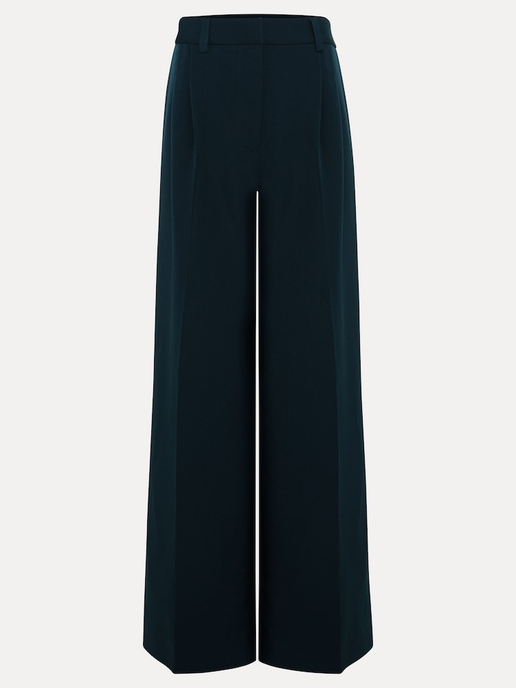 Phase Eight Green Arabella Pleat Wide Leg Trousers - Image 7 of 7