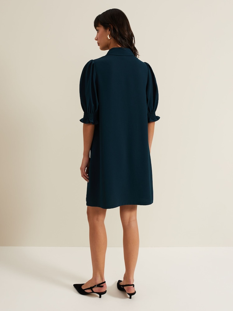Phase Eight Blue Zip Candice Mini Dress - Image 2 of 6 Phase Eight Blue Zip Candice Mini Dress - Image 2 of 6