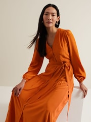 Phase Eight Brown Tori Button Through Maxi Dress - Image 4 of 7