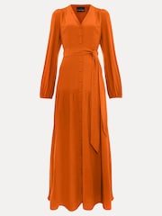 Phase Eight Brown Tori Button Through Maxi Dress - Image 7 of 7