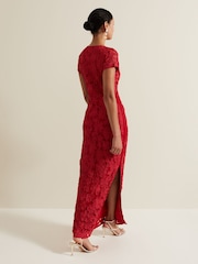 Phase Eight Red Janice Tapework Maxi Dress - Image 2 of 7
