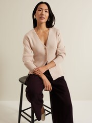 Phase Eight Natural Shae Peplum Cardigan - Image 1 of 6