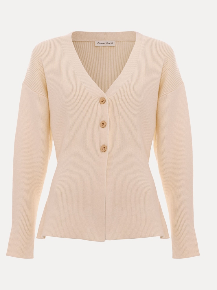 Phase Eight Natural Shae Peplum Cardigan - Image 6 of 6