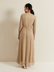 Phase Eight Metallic Petite Masie Metallic Jersey Maxi Dress - Image 2 of 7