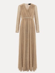 Phase Eight Metallic Petite Masie Metallic Jersey Maxi Dress - Image 7 of 7