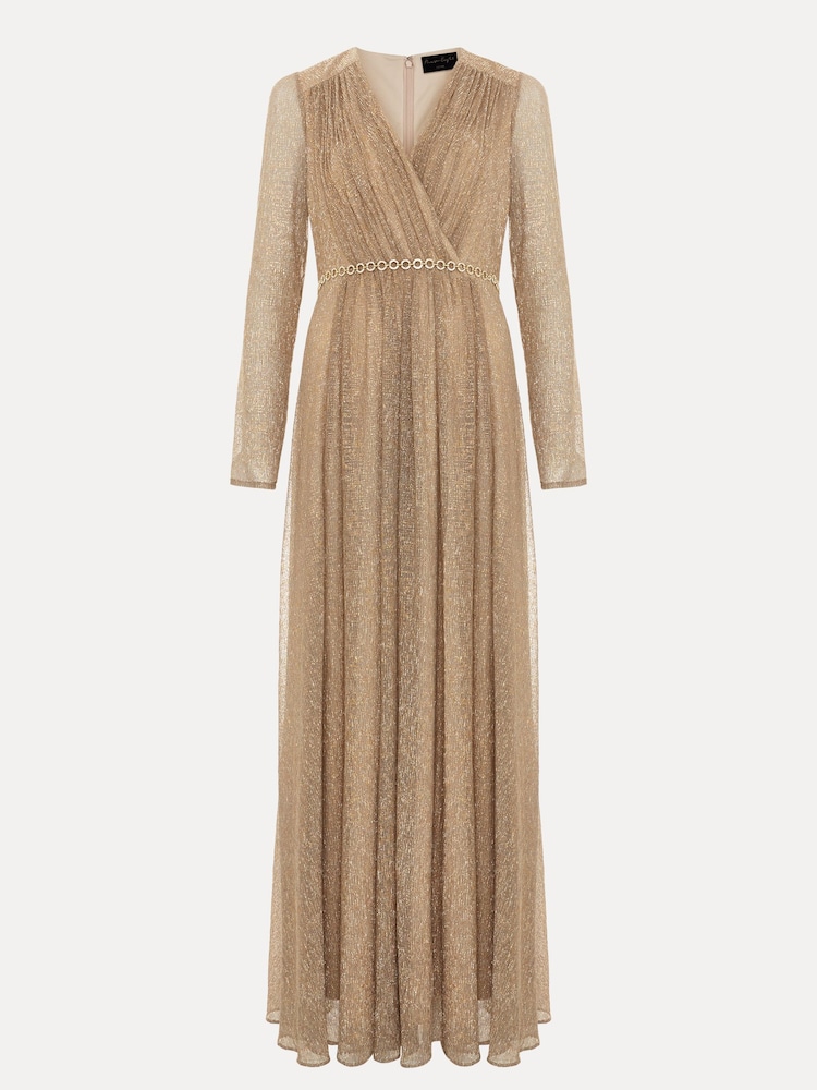 Phase Eight Metallic Petite Masie Metallic Jersey Maxi Dress - Image 7 of 7