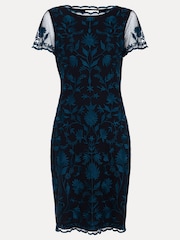 Phase Eight Black Shelby Embroidered Dress - Image 6 of 6