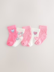 Pink Face Baby Socks 5 Pack (0mths-2yrs) - Image 1 of 3