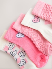 Pink Face Baby Socks 5 Pack (0mths-2yrs) - Image 2 of 3