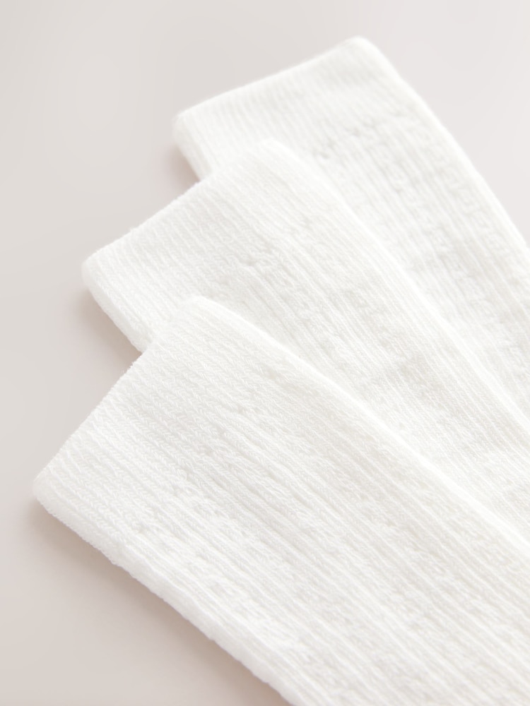 Weiß - Kniehohe Socken mit Schleife im 3er-Pack für Babys (0 Monate – 2 Jahre) - Bild 2 von 3 Weiß - Kniehohe Socken mit Schleife im 3er-Pack für Babys (0 Monate – 2 Jahre) - Bild 2 von 3