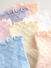 Multi - Pastellfarbene Rüschen-Babysocken, 7er-Pack (0 Monate bis 2 Jahre) - Image 3 of 3
