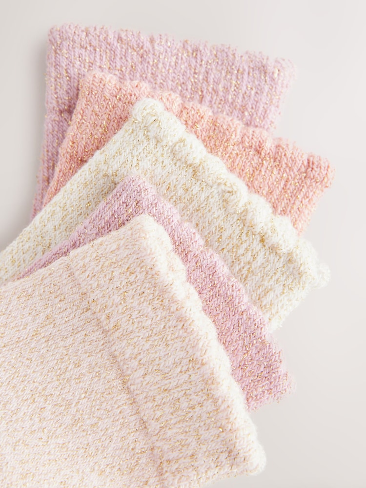 Rosa mit Glitzerdetails - Babysocken im 5er-Pack (0 M.–2 J.) - Bild 2 von 3 Rosa mit Glitzerdetails - Babysocken im 5er-Pack (0 M.–2 J.) - Bild 2 von 3