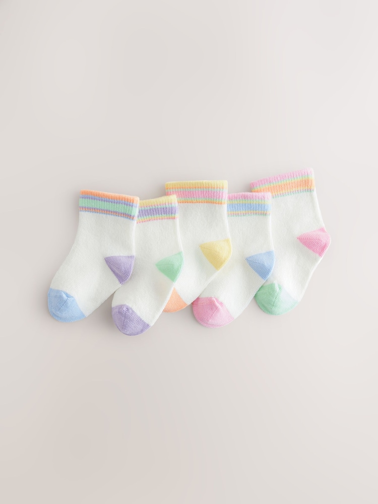 Rainbow Baby Socks 5 Pack (0mths-2yrs) - Image 1 of 1