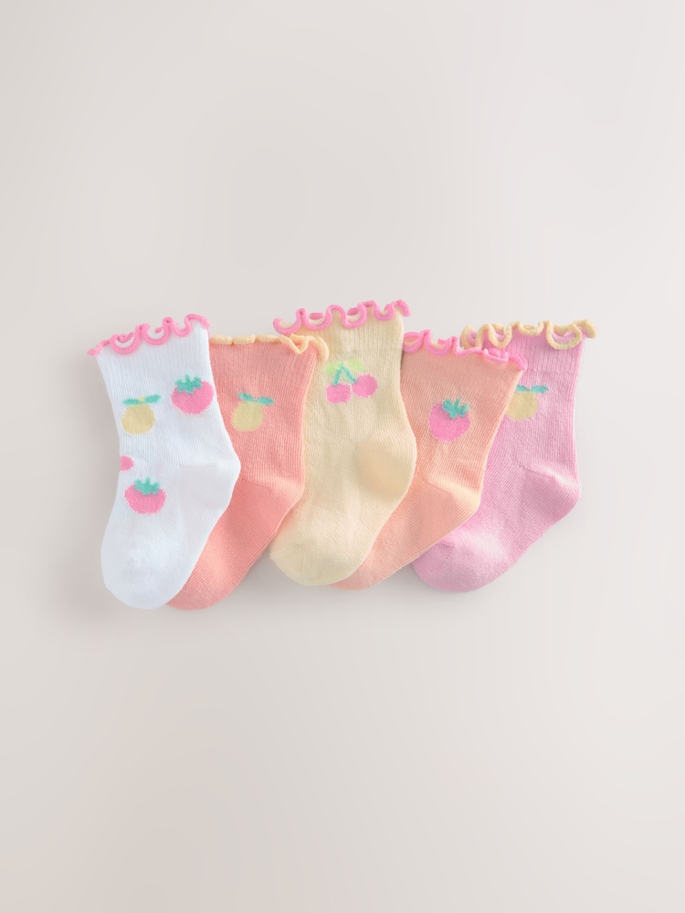 Bright Fruit Baby Socks 5 Pack (0mths-2yrs) - Image 1 of 1