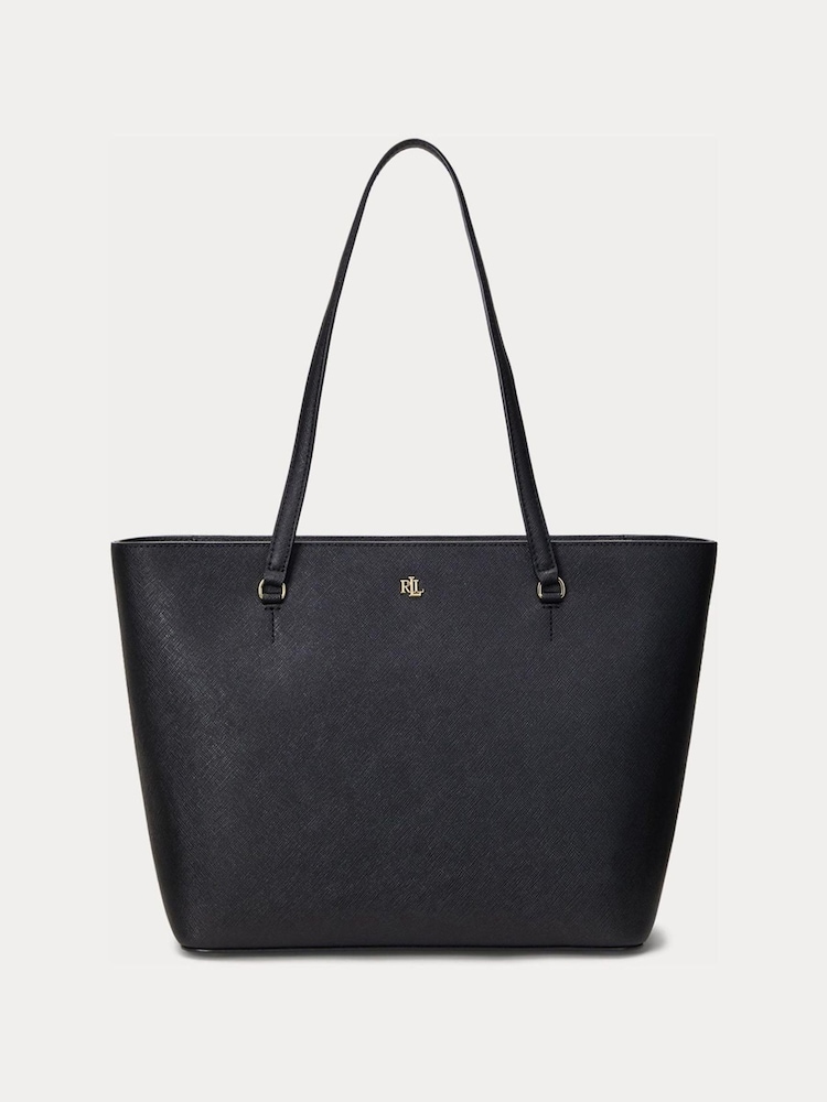Lauren Ralph Lauren Black Karly Shopper Medium Tote - Image 2 of 6 Lauren Ralph Lauren Black Karly Shopper Medium Tote - Image 2 of 6