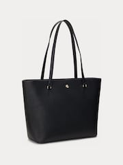 Lauren Ralph Lauren Black Karly Shopper Medium Tote - Image 3 of 6