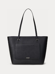 Lauren Ralph Lauren Black Karly Shopper Medium Tote - Image 4 of 6