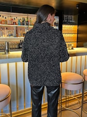 AX Paris Roll Neck Black Sparkle Jumper - Image 3 of 4