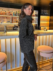AX Paris Roll Neck Black Sparkle Jumper - Image 4 of 4