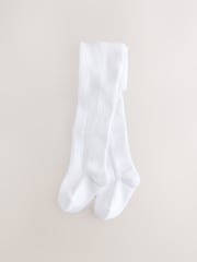 White Baby Pelerine Tights 2 Pack (0mths-2yrs) - Image 2 of 5