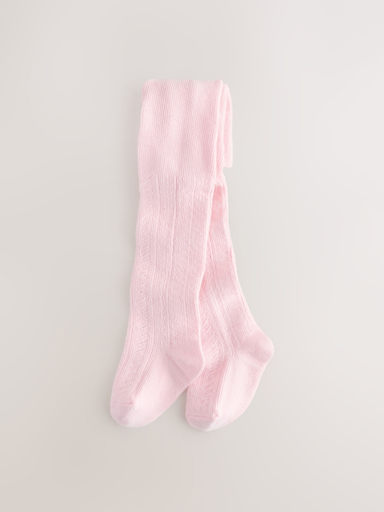 Pink/White Baby Pelerine Tights 2 Pack (0mths-2yrs) - Image 3 of 5