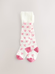 White Hearts Baby Tights 2 Pack (0-18mths) - Image 3 of 5