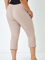 Roman Natural Cropped Stretch Trousers - Image 3 of 5