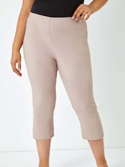 Roman Natural Cropped Stretch Trousers - Image 4 of 5