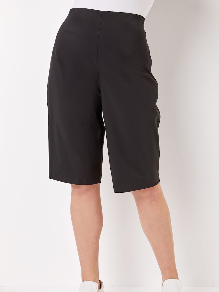Roman Black Knee Length Stretch Shorts - Image 1 of 5