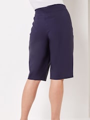 Roman Blue Knee Length Stretch Shorts - Image 2 of 4